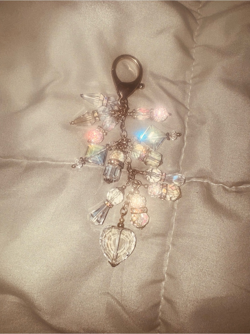 Gorgeous keychain/purse, Crystal handmade .